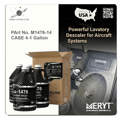 Part No. M-1476-14 – AMS 1476B Aircraft Toilet System Cleaner – Aviation Lavatory Descaler (Case of 4 × 1 Gallons)