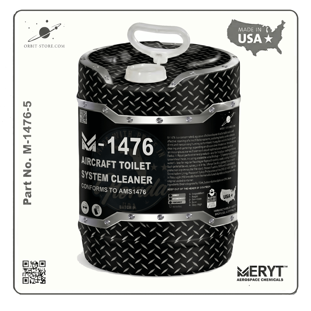 Part No. M-1476-5 – AMS 1476B Aircraft Toilet System Cleaner – Aviation Lavatory Descaler (5 Gallon Pail)