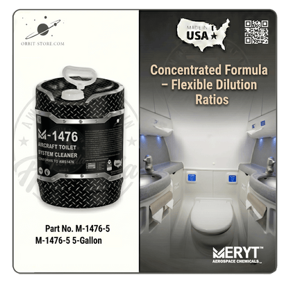 Part No. M-1476-5 – AMS 1476B Aircraft Toilet System Cleaner – Aviation Lavatory Descaler (5 Gallon Pail)