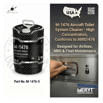 Part No. M-1476-5 – AMS 1476B Aircraft Toilet System Cleaner – Aviation Lavatory Descaler (5 Gallon Pail)