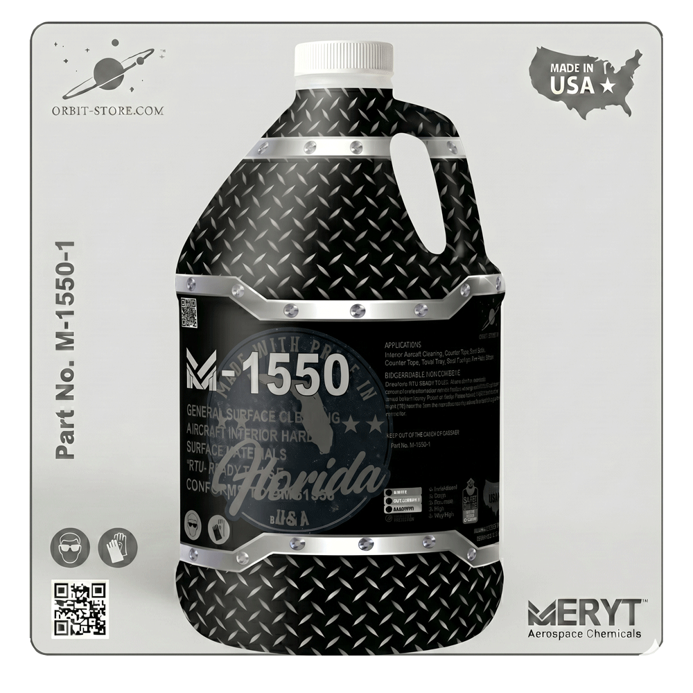 AMS 1550 Aircraft Interior Cleaner – M-1550-1 Aviation Surface Cleaner Concentrate (1 Gallon)