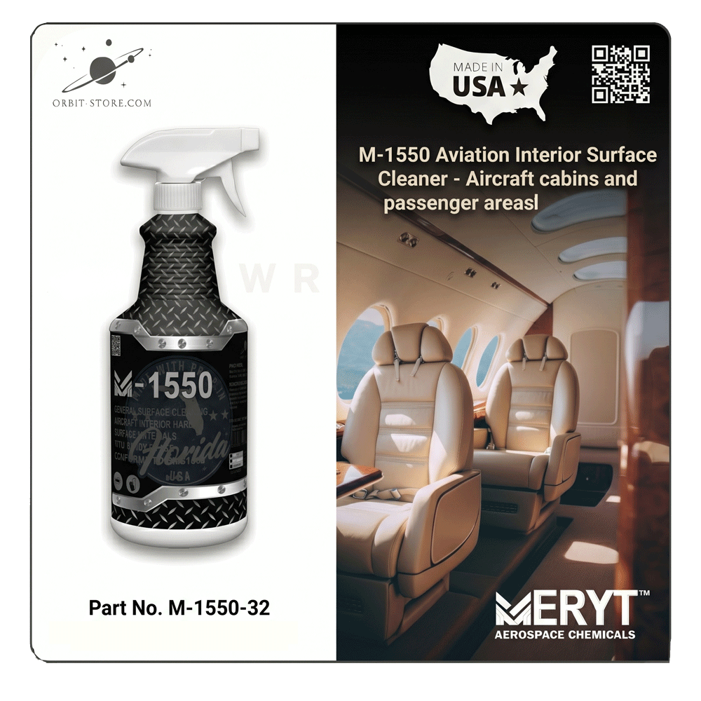 AMS 1550 Aircraft Interior Cleaner – Part No.  M1550-32 Ready-To-Use Aviation Surface Cleaner (32 oz Spray Bottle)