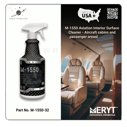 AMS 1550 Aircraft Interior Cleaner – Part No.  M1550-32 Ready-To-Use Aviation Surface Cleaner (32 oz Spray Bottle)