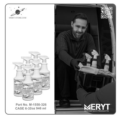 M1550-326 Aircraft Interior Hard Surfaces Cleaner  AMS1550 CASE-6 32oz