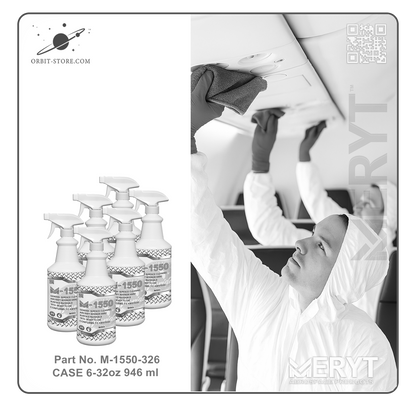 M1550-326 Aircraft Interior Hard Surfaces Cleaner  AMS1550 CASE-6 32oz