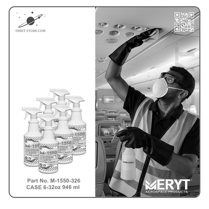 M1550-326 Aircraft Interior Hard Surfaces Cleaner  AMS1550 CASE-6 32oz