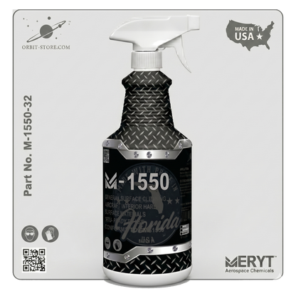 AMS 1550 Aircraft Interior Cleaner – Part No.  M1550-32 Ready-To-Use Aviation Surface Cleaner (32 oz Spray Bottle)