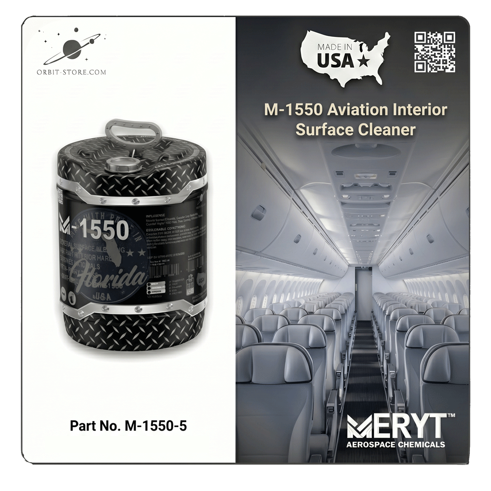 Part No. M-1550-5 – AMS 1550 Aircraft Interior Cleaner – Aviation Surface Cleaner Concentrate (5 Gallon Pail)