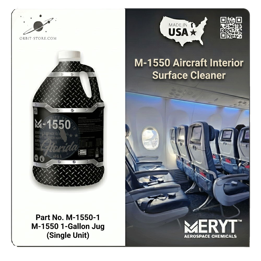AMS 1550 Aircraft Interior Cleaner – M-1550-1 Aviation Surface Cleaner Concentrate (1 Gallon)