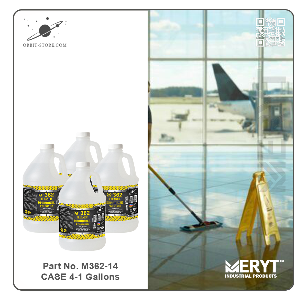 M362-14  Industrial Pine Cleaner & Deodorizer Concentrated for Airport Use