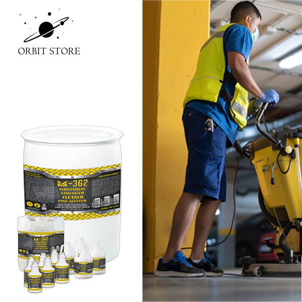 M362 Industrial Strength Floor Cleaner and Deodorizer Concentrate  Pine Scent 5 US Gallons 18.9L