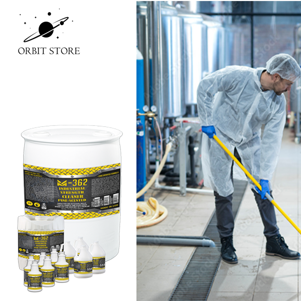 M362 Industrial Strength Floor Cleaner and Deodorizer Concentrate  Pine Scent 5 US Gallons 18.9L