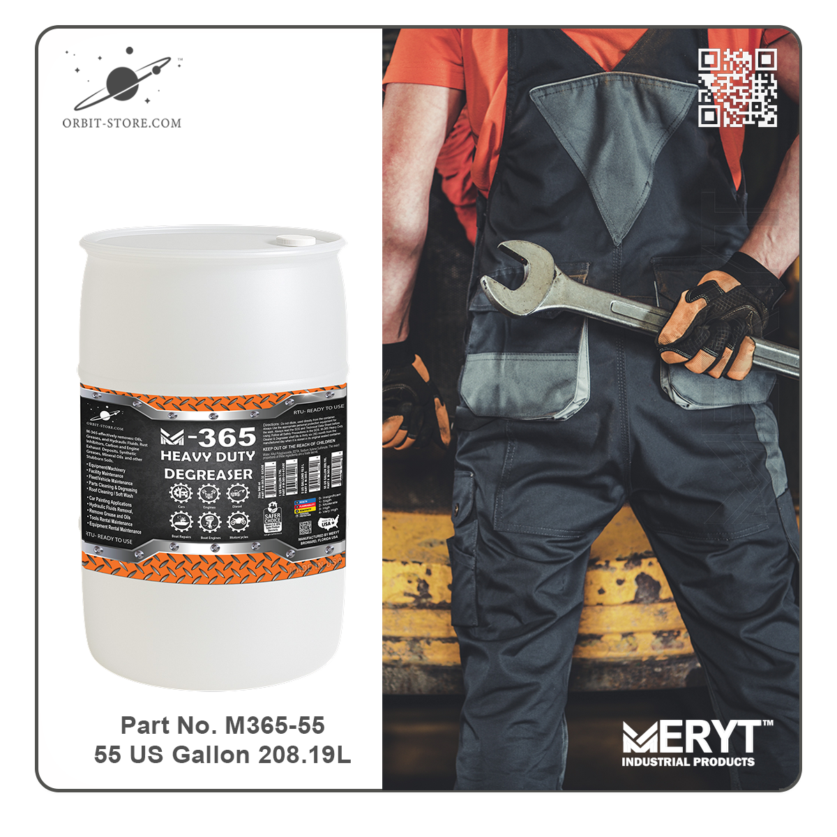 M365 Industrial Degreaser 55 Gallons 208.19L Part No. M36555