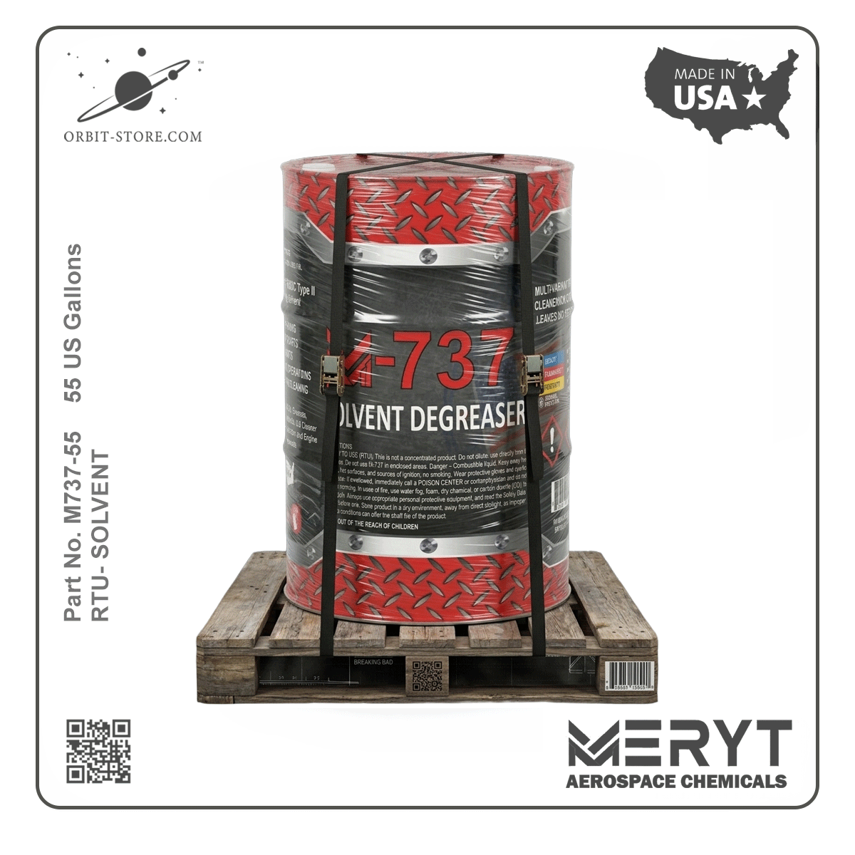 M737-55 DEGREASING SOLVENT MIL PRF 680 TYPE II  55 US Gallons 208.19L