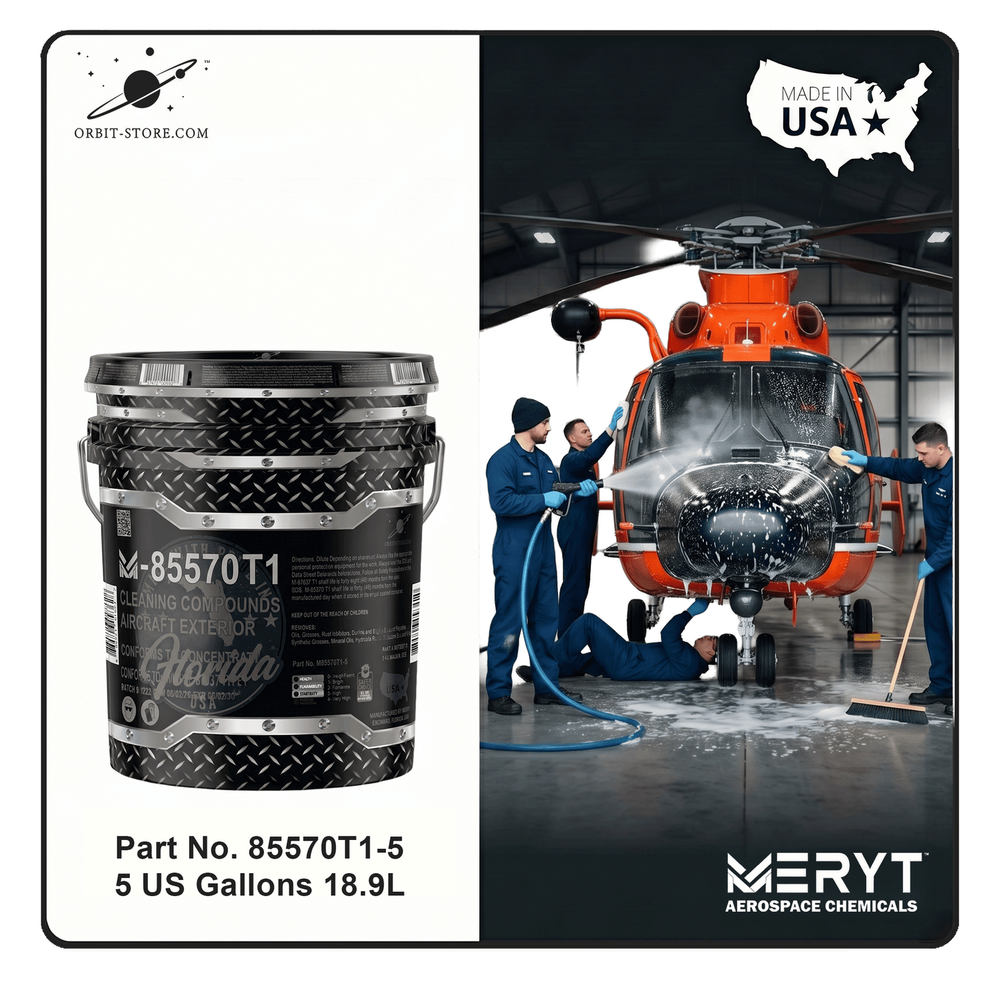 M85570T1-5  Aircraft Exterior Cleaning Compound - MIL-PRF-85570 TYPE I 5 US Gallons