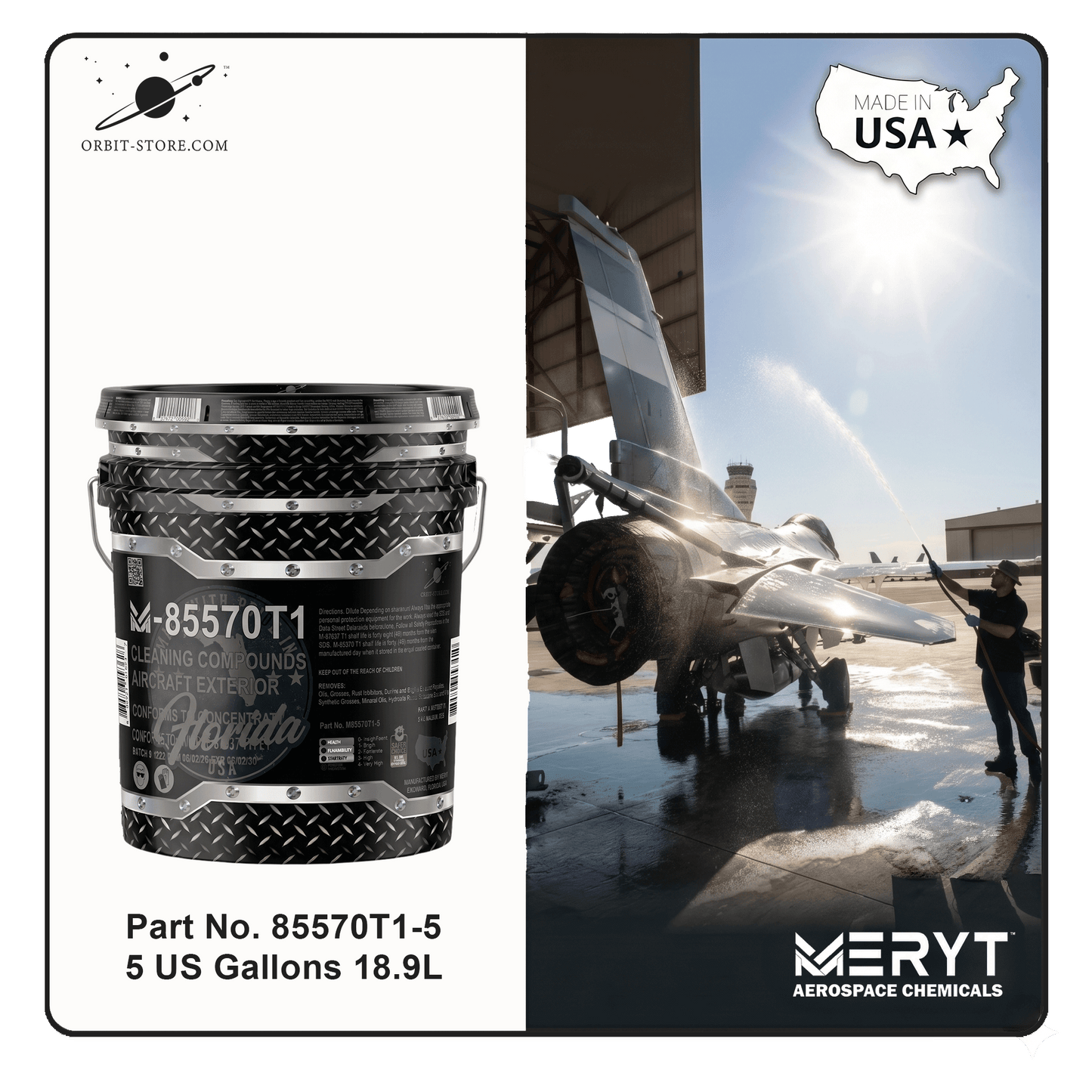 M85570T1-5  Aircraft Exterior Cleaning Compound - MIL-PRF-85570 TYPE I 5 US Gallons