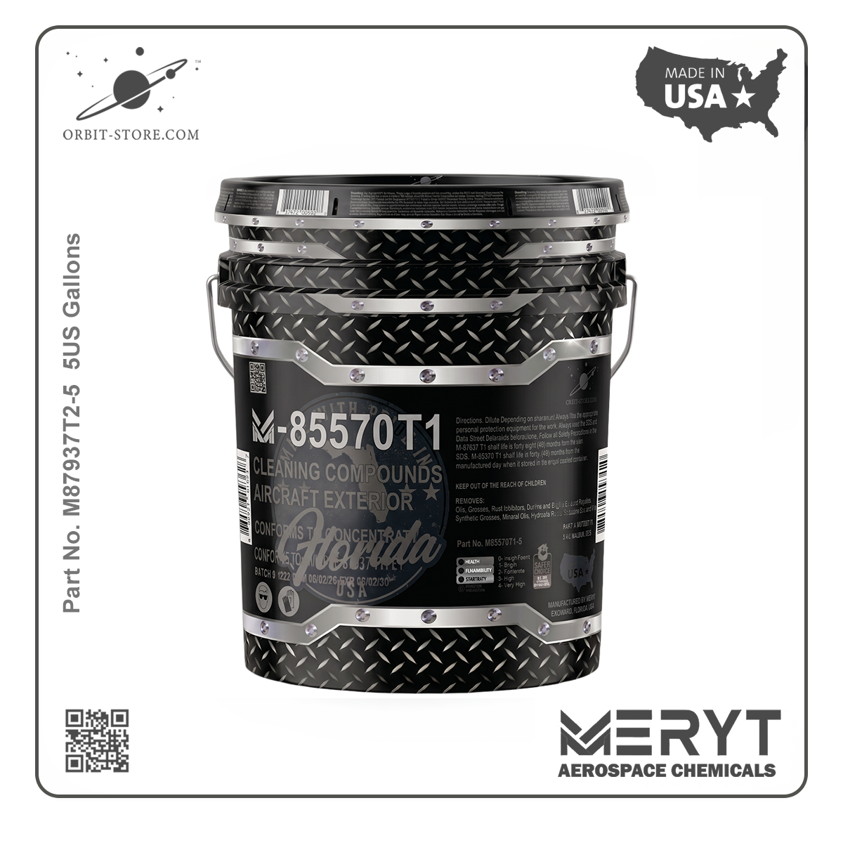 M85570T1-5  Aircraft Exterior Cleaning Compound - MIL-PRF-85570 TYPE I 5 US Gallons