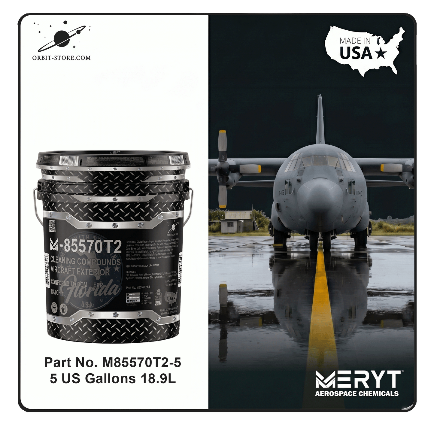 M85570T2-5  Aircraft Exterior Cleaning Compound - MIL-PRF-85570 TYPE II 5 US Gallons