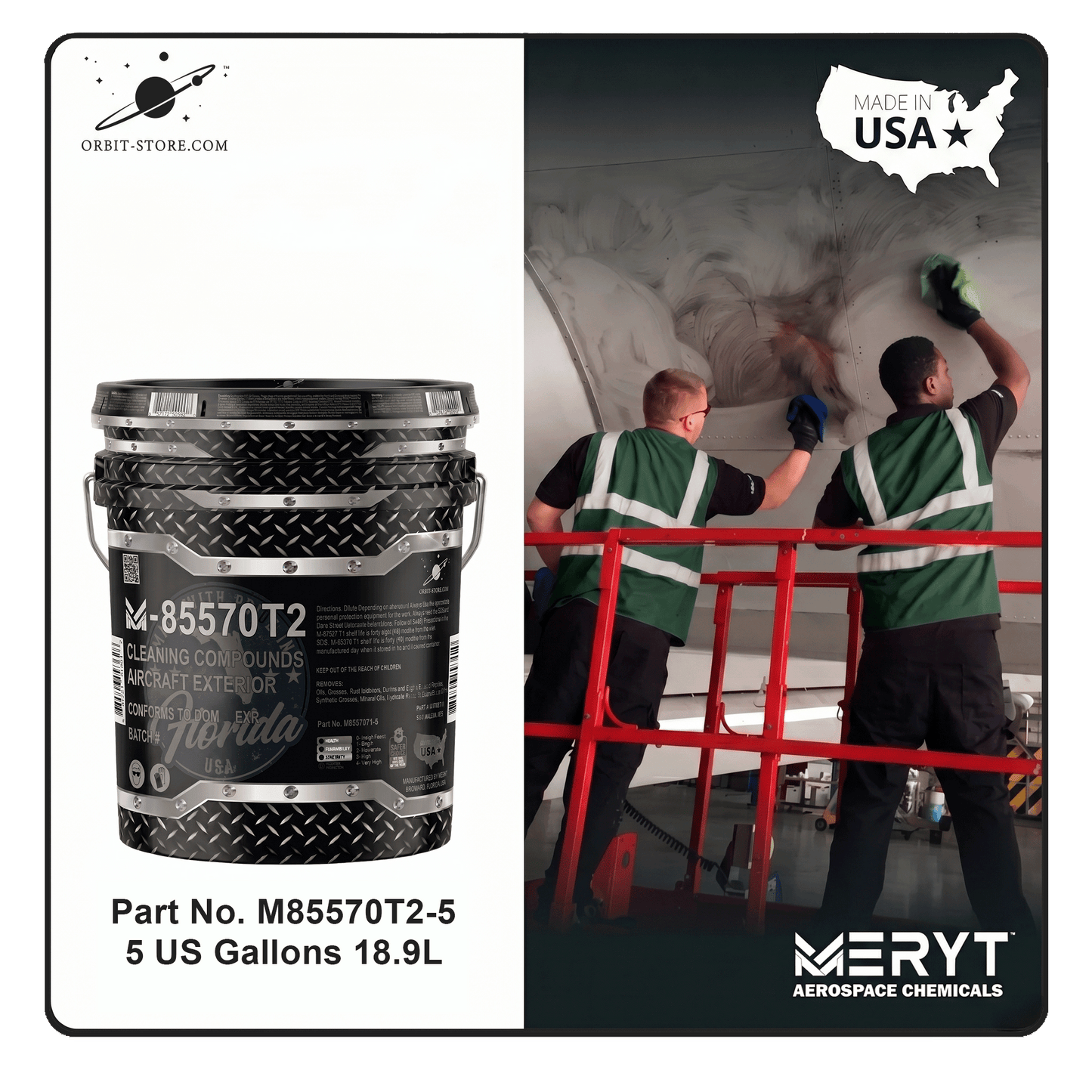 M85570T2-5  Aircraft Exterior Cleaning Compound - MIL-PRF-85570 TYPE II 5 US Gallons