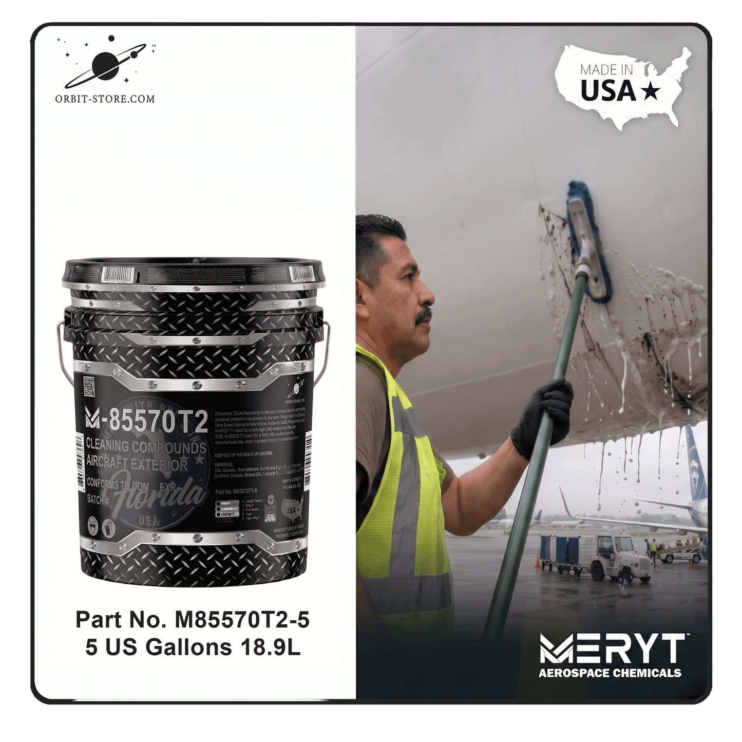M85570T2-5  Aircraft Exterior Cleaning Compound - MIL-PRF-85570 TYPE II 5 US Gallons