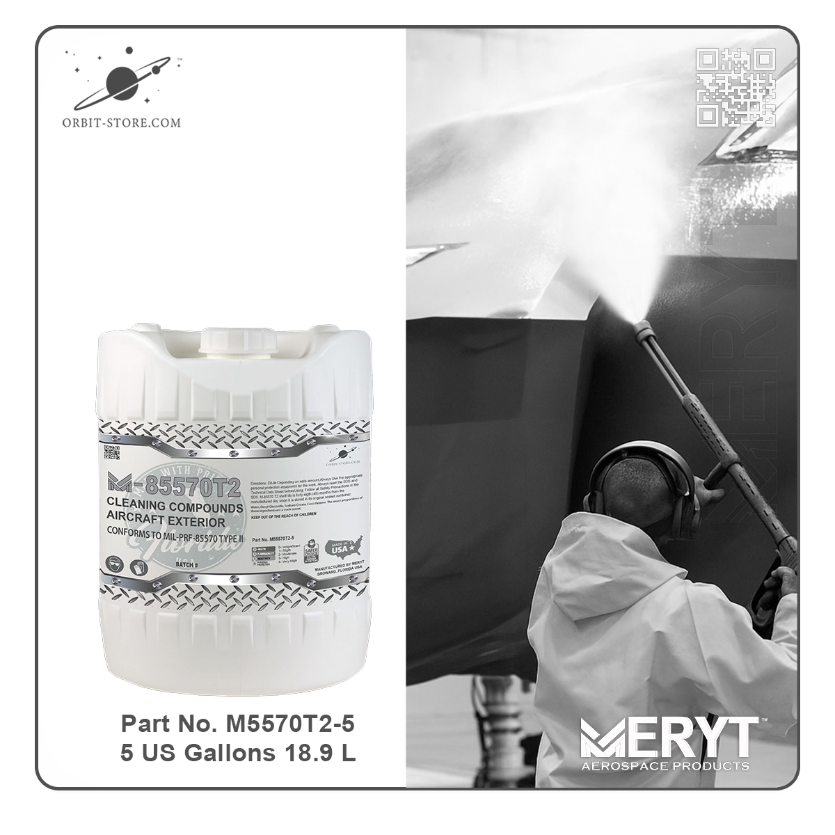 M85570T2-5  Aircraft Exterior Cleaning Compound - MIL-PRF-85570 TYPE II 5 US Gallons