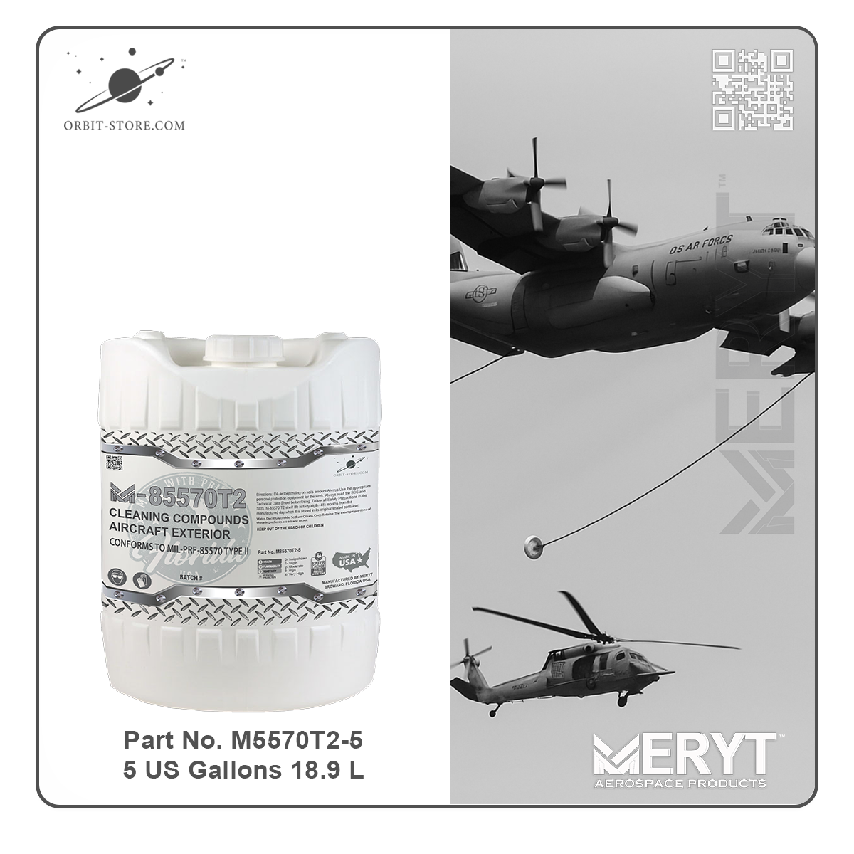M85570T2-5  Aircraft Exterior Cleaning Compound - MIL-PRF-85570 TYPE II 5 US Gallons