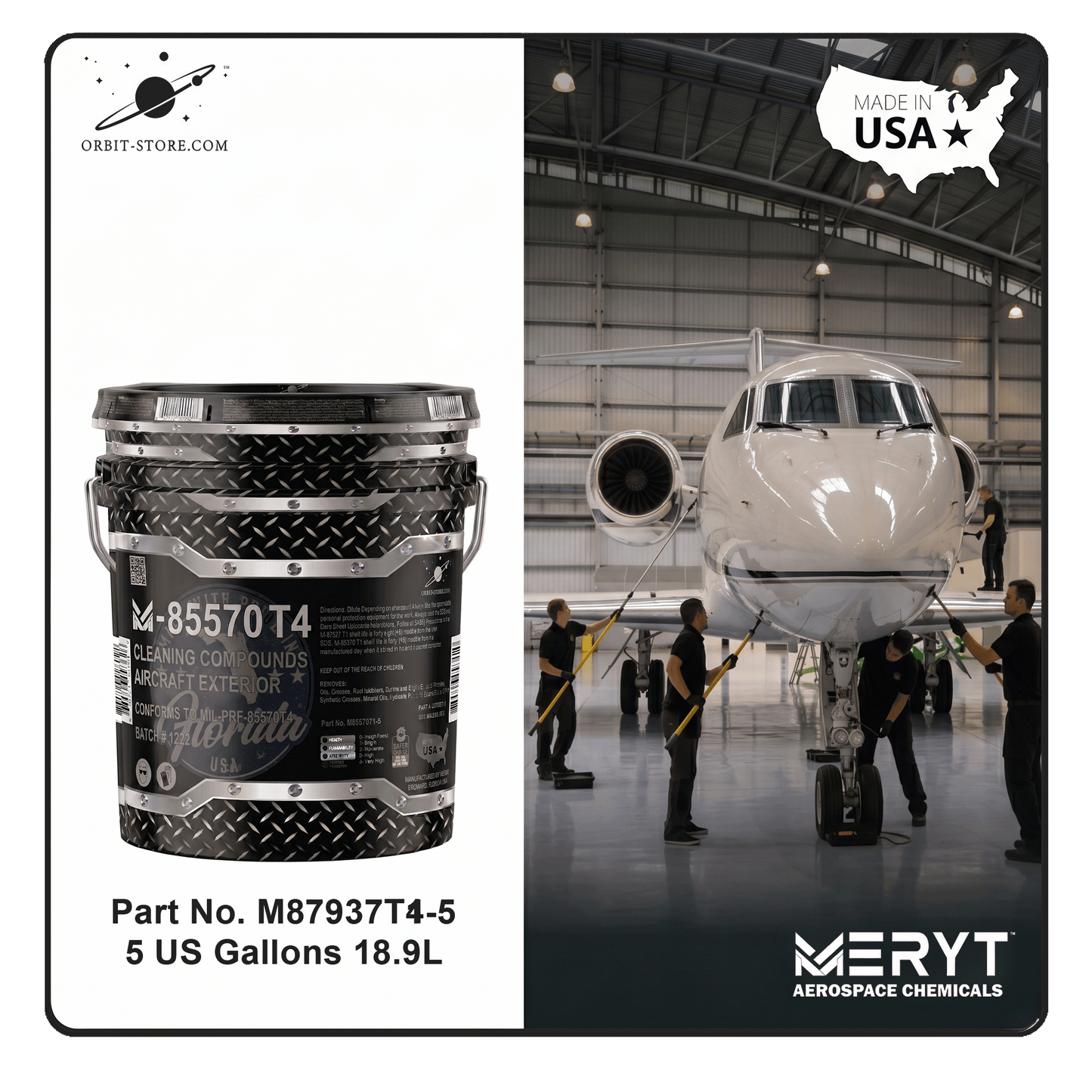 M85570T4-5  Aircraft Exterior Cleaning Compound - MIL-PRF-85570 TYPE IV 5 US Gallons