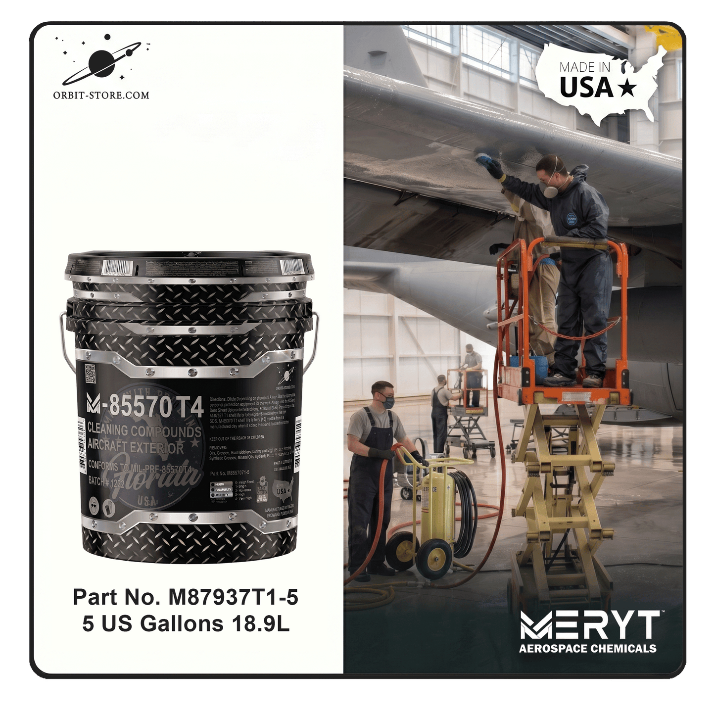 M85570T4-5  Aircraft Exterior Cleaning Compound - MIL-PRF-85570 TYPE IV 5 US Gallons