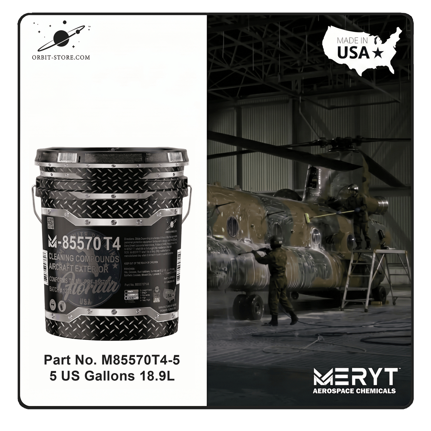 M85570T4-5  Aircraft Exterior Cleaning Compound - MIL-PRF-85570 TYPE IV 5 US Gallons