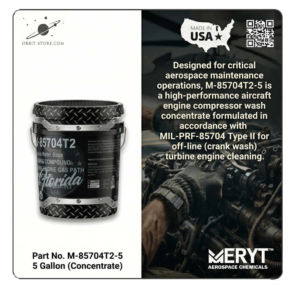 MIL-PRF-85704 Type II Aircraft Engine Compressor Wash – M-85704T2