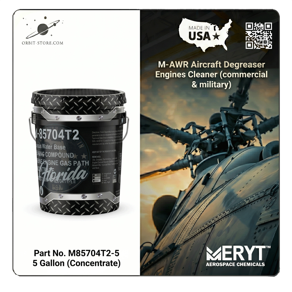 MIL-PRF-85704 Type II Aircraft Engine Compressor Wash – M-85704T2-5 Turbine Gas Path Cleaner (Concentrate)