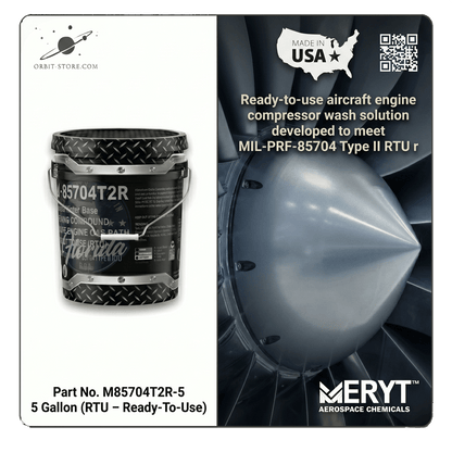 MIL-PRF-85704 Type II RTU Aircraft Engine Compressor Wash – M-85704T2R-5 Gas Path Cleaner Ready-To-Use