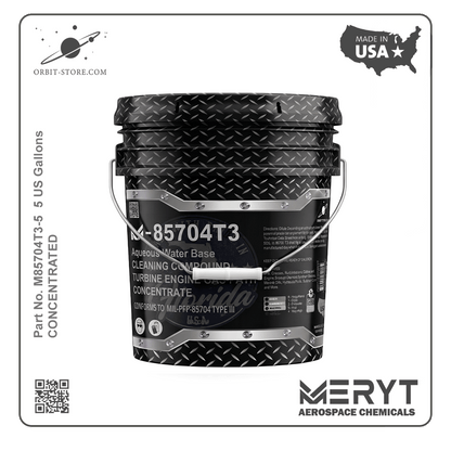 MIL-PRF-85704 Type III Aircraft Engine Compressor Wash – M-85704T3-5 On-Line Gas Path Cleaner (Concentrate)