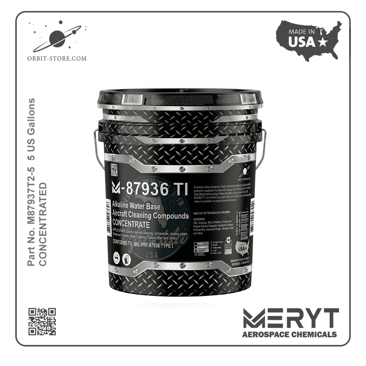 M87936T1-5  Concentrated Aircraft Exterior Cleaning Compound MILPRF-87936 Type I 5 US Gallons