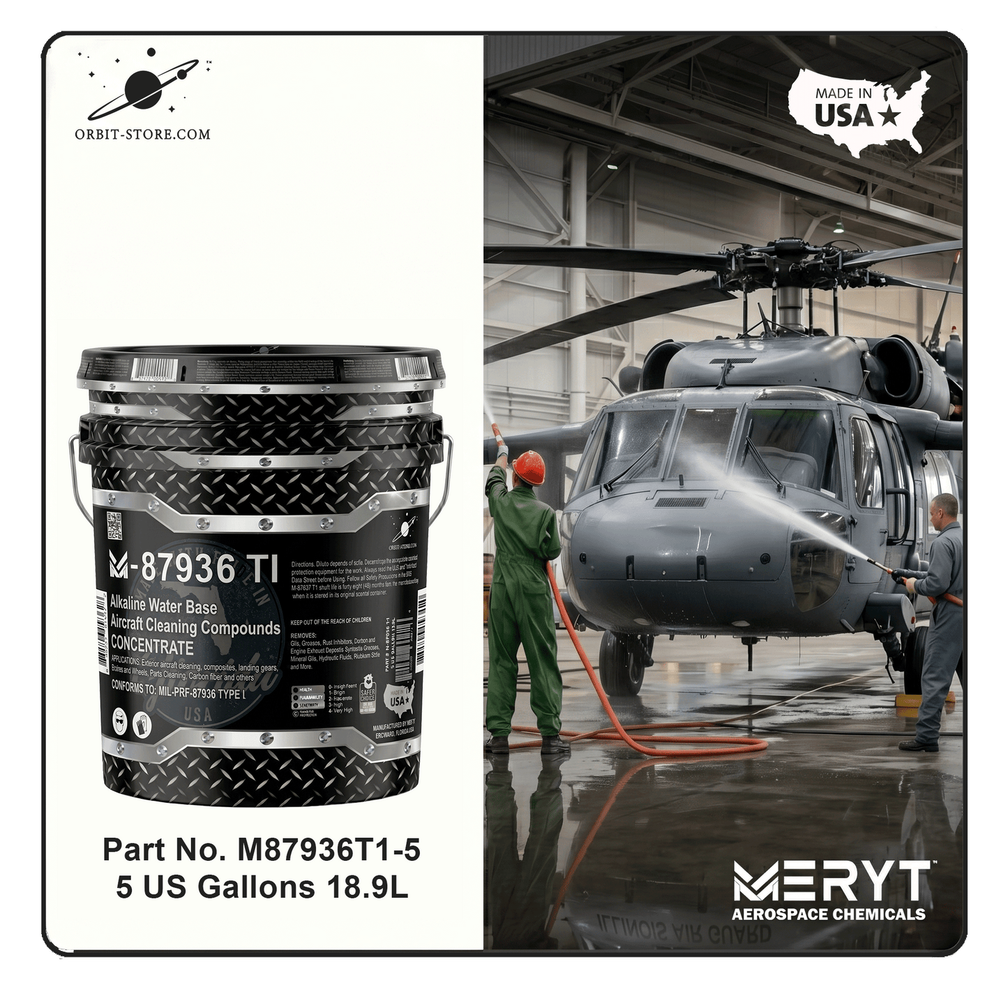 M87936T1-5  Concentrated Aircraft Exterior Cleaning Compound MILPRF-87936 Type I 5 US Gallons