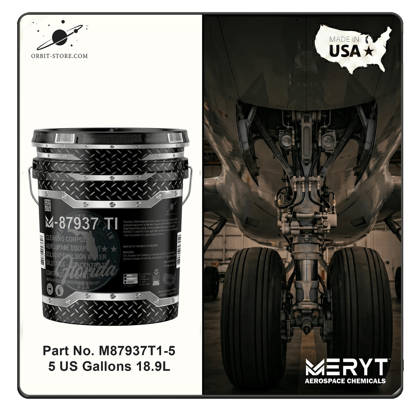 M87937T1-5   MIL-PRF-87937 Type I Solvent Emulsion Aircraft Cleaning Compound 5 Gallons