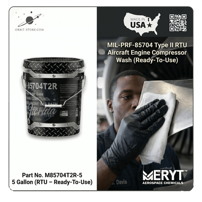 MIL-PRF-85704 Type II RTU Aircraft Engine Compressor Wash – M-85704T2R-5 Gas Path Cleaner Ready-To-Use