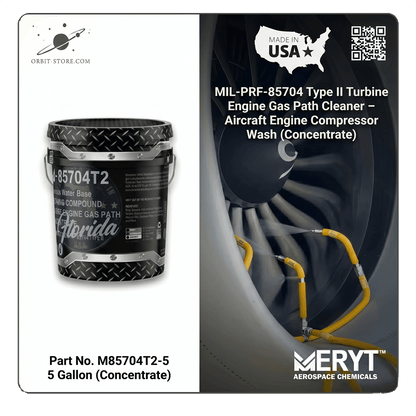 MIL-PRF-85704 Type II Aircraft Engine Compressor Wash – M-85704T2-5 Turbine Gas Path Cleaner (Concentrate)