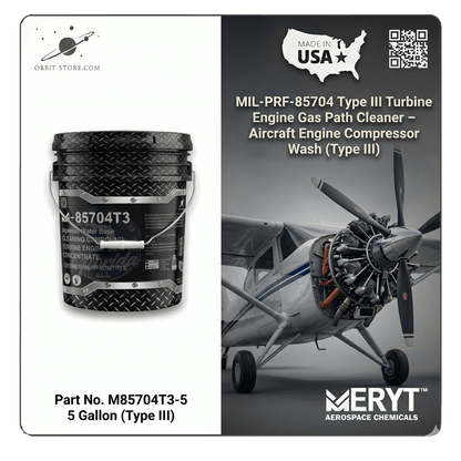 MIL-PRF-85704 Type III Aircraft Engine Compressor Wash – M-85704T3-5 On-Line Gas Path Cleaner (Concentrate)