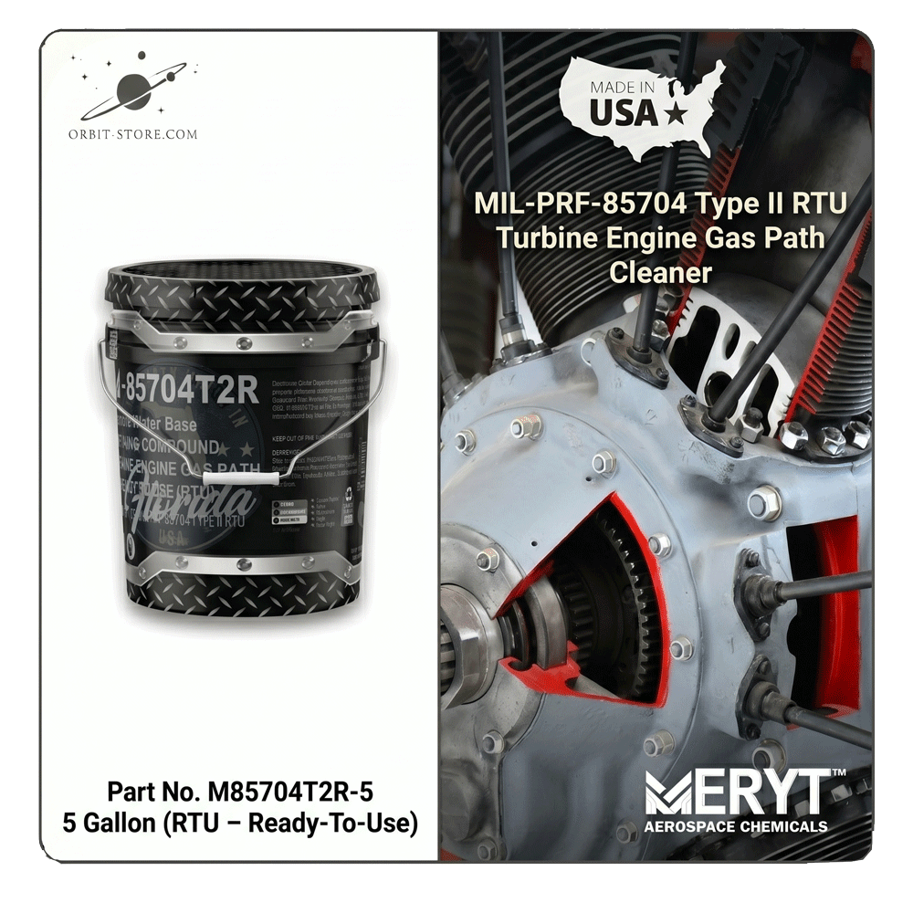 MIL-PRF-85704 Type II RTU Aircraft Engine Compressor Wash – M-85704T2R-5 Gas Path Cleaner Ready-To-Use