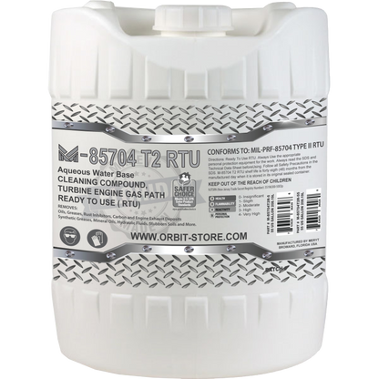 M-85704 TYPE II RTU - READY TO USE 5 US Gallons Turbine Engine Cleaner MILPRF-85704C