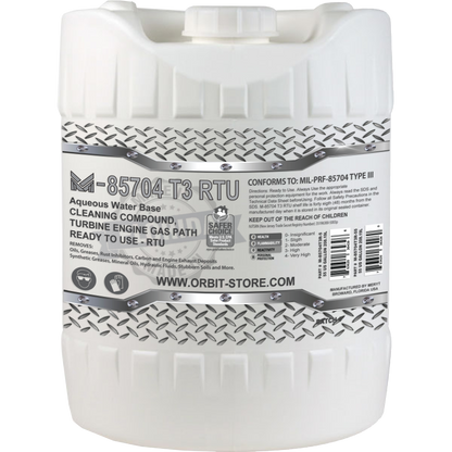 M-85704 TYPE III RTU - READY TO USE 5 US Gallons Turbine Engine Cleaner MILPRF-85704 Type III