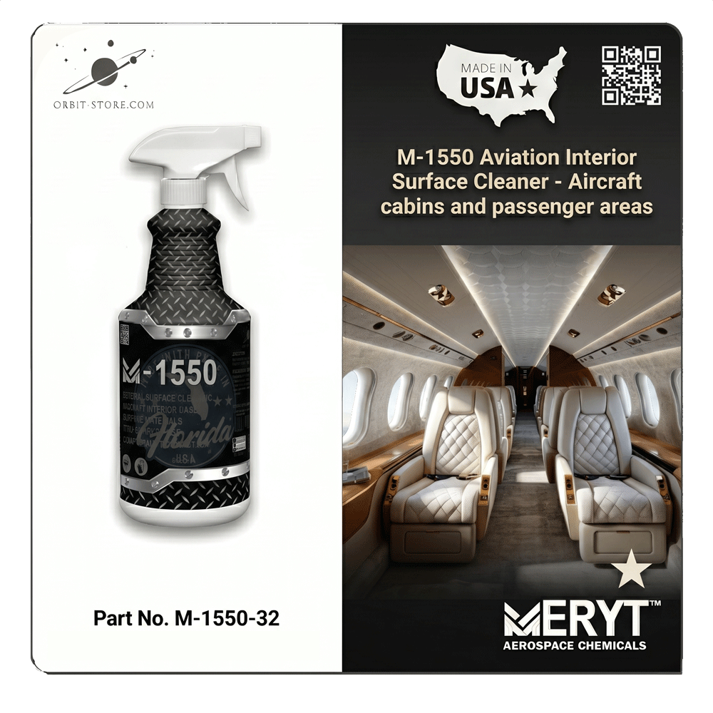 AMS 1550 Aircraft Interior Cleaner – Part No.  M1550-32 Ready-To-Use Aviation Surface Cleaner (32 oz Spray Bottle)