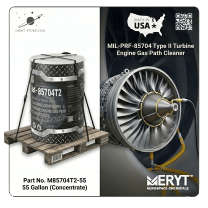 MIL-PRF-85704 Type II Aircraft Engine Compressor Wash – M-85704T2-55 Turbine Gas Path Cleaner (55 Gallon Drum)